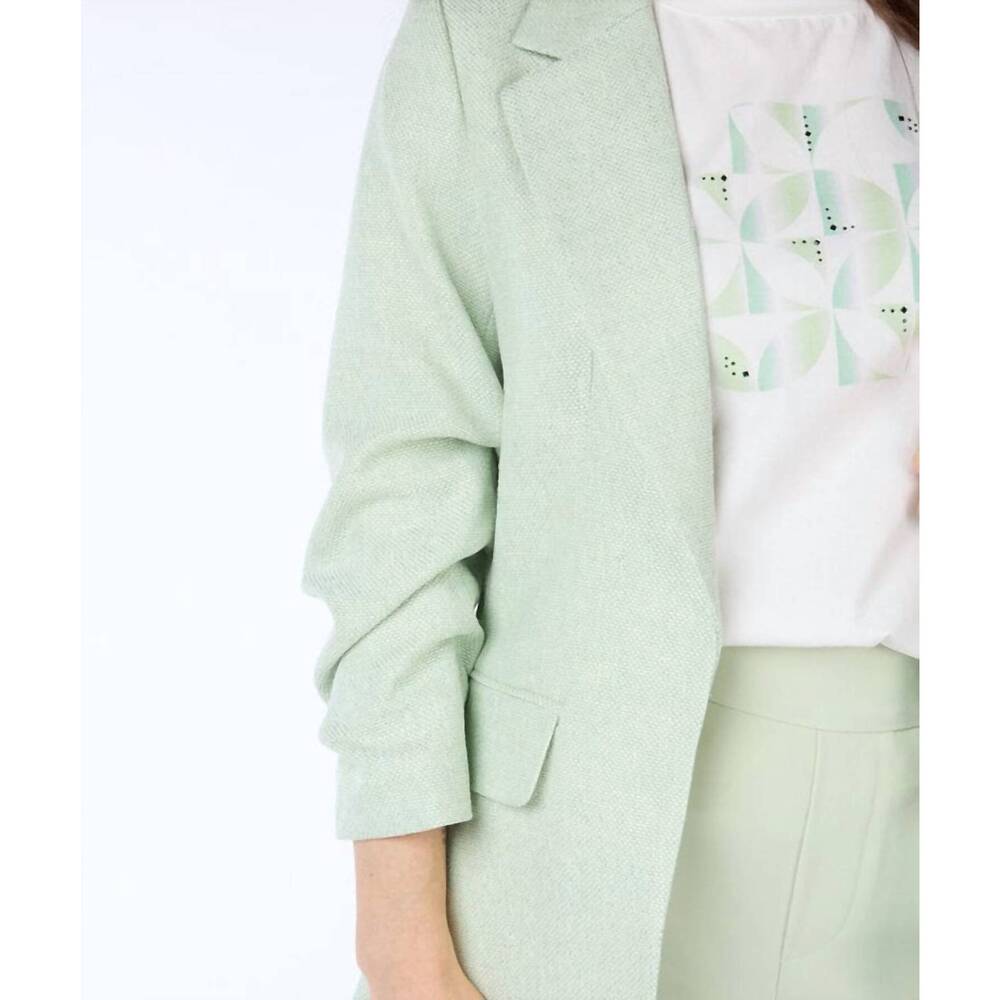NEW ESQUALO pietta linen look blazer in pastel green - Picture 4 of 8